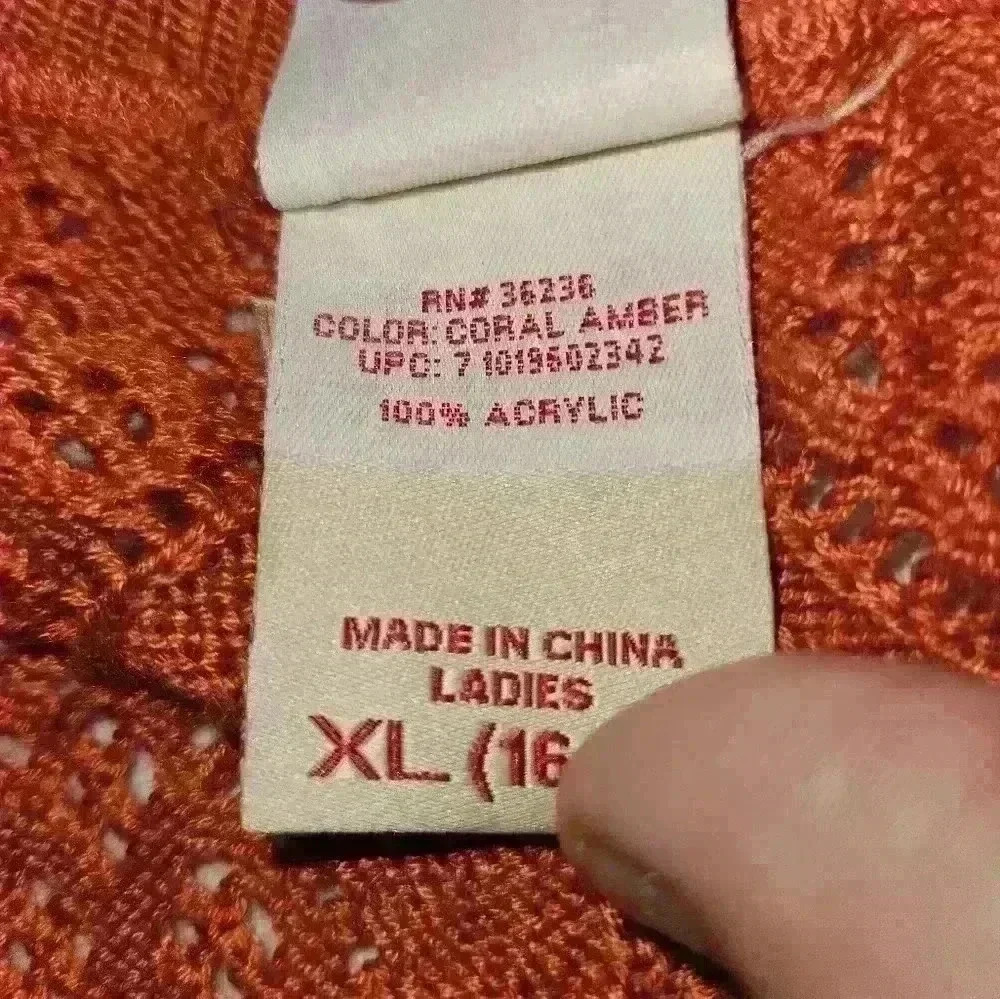 Faded Glory Womans Coral Amber Sleeveless Top Size XL (16-18) - Picture 12 of 12